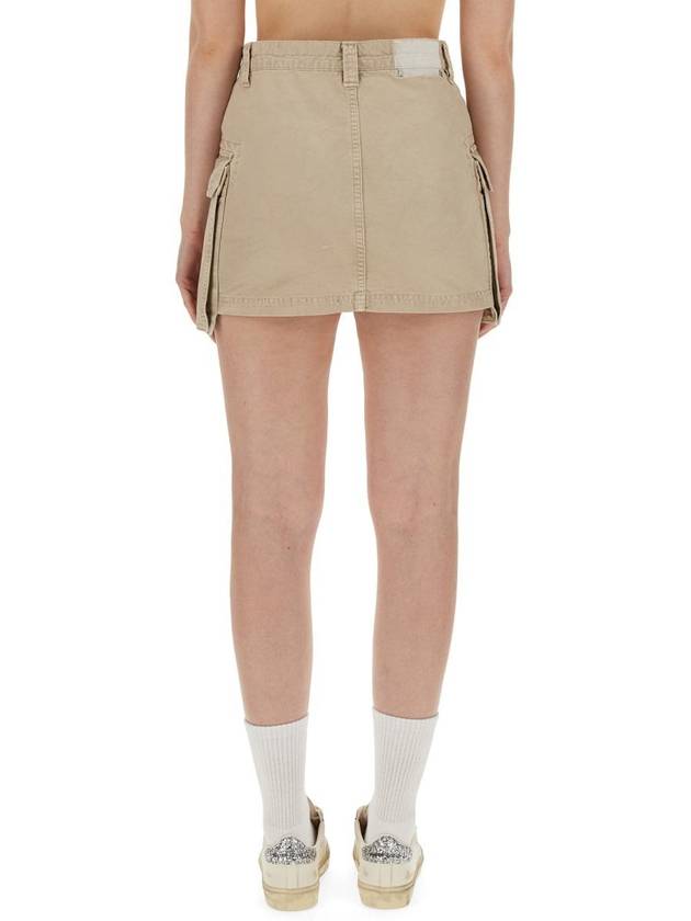 Colored Cargo A-Line Skirt Khaki - GOLDEN GOOSE - BALAAN 4