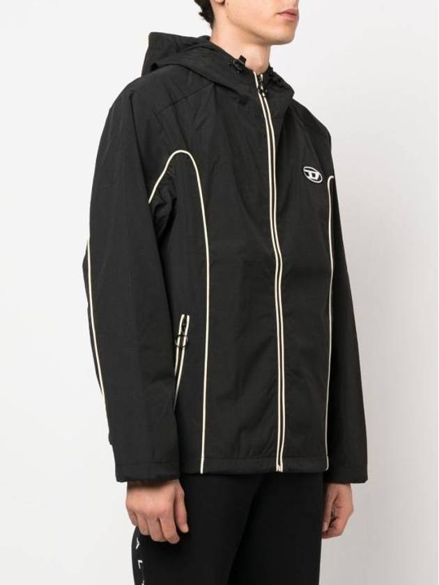 J Hives Contrast Piping Windbreaker Black - DIESEL - BALAAN 6