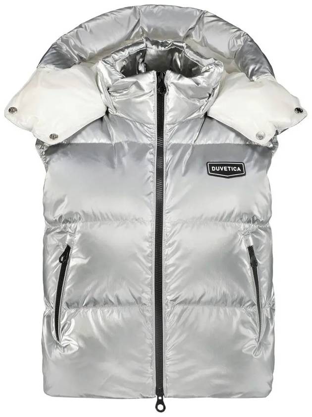 EPIPOLI SILVER Hooded Padded Vest VDDV25235K0001 SIL - DUVETICA - BALAAN 1