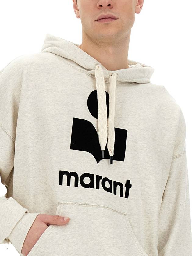 Miley Logo Cotton Hoodie Grey - ISABEL MARANT - BALAAN 7