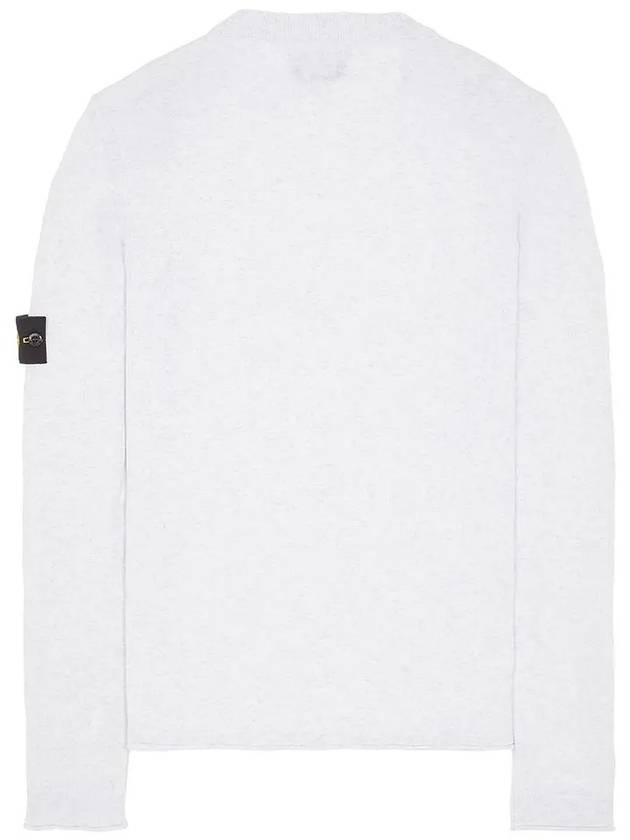 Raw Hand Cotton Crewneck Knit Top White - STONE ISLAND - BALAAN 3