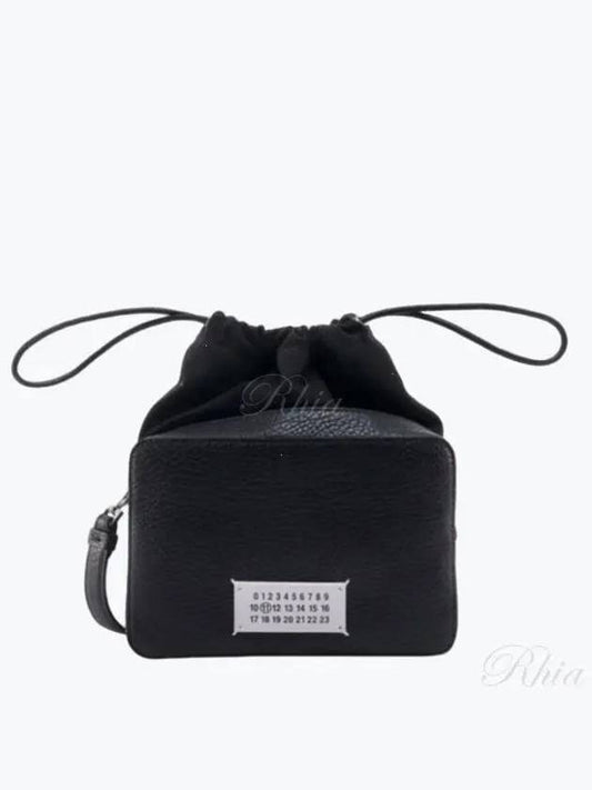 Logo Patch Leather Bucket Cross Bag Black - MAISON MARGIELA - BALAAN 2