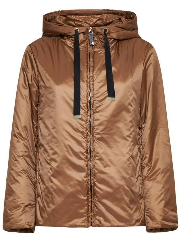 Green H Water Repellant Canvas Hooded Parka Caramel - MAX MARA - BALAAN 1