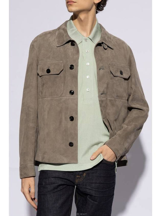 Micro Suede Shirt Jacket LJS001LMS003S23 - TOM FORD - BALAAN 2