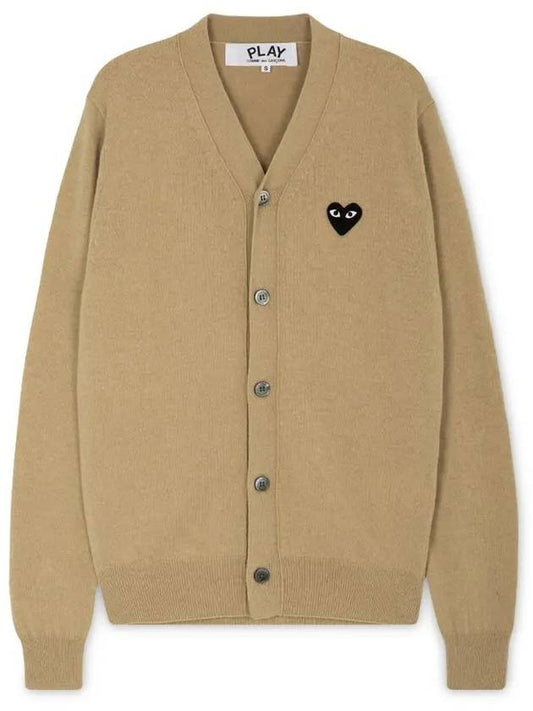 Comme des Gar ons heart logo beige cardigan AZ N024 051 3 - COMME DES GARCONS PLAY - BALAAN 1