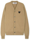 Comme des Gar ons heart logo beige cardigan AZ N024 051 3 - COMME DES GARCONS PLAY - BALAAN 3