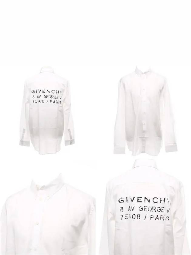 Bag Logo Over Long Sleeve Shirt White - GIVENCHY - BALAAN.