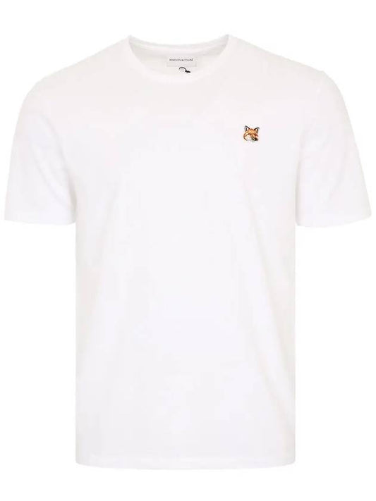 Fox Head Patch Classic Short Sleeve T-Shirt White - MAISON KITSUNE - BALAAN 2