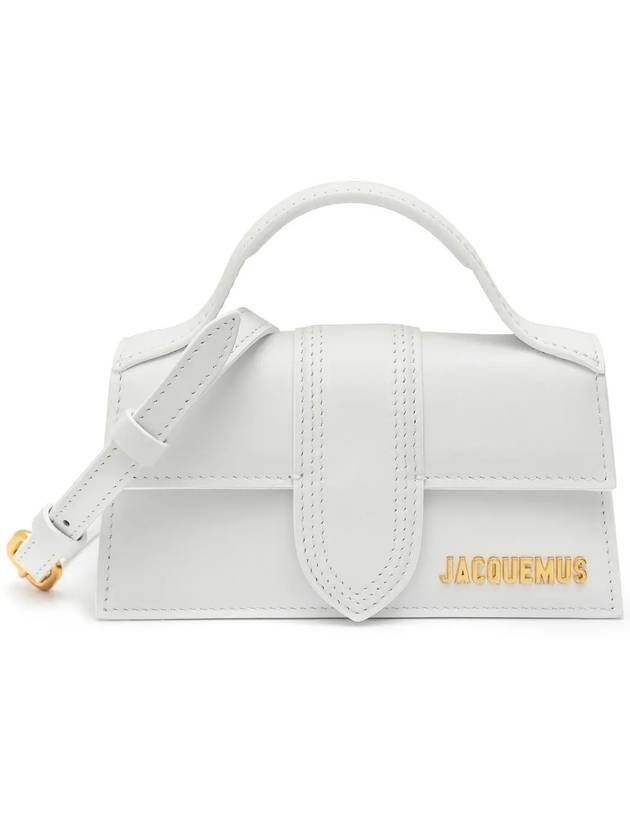 Le Bambino Gold Hardware Logo Mini Tote Bag White - JACQUEMUS - BALAAN 3