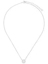 Miller Pave Logo Delicate Necklace Silver - TORY BURCH - BALAAN 2