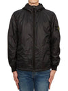 Compass Patch Hooded Jacket Black - STONE ISLAND - BALAAN 2