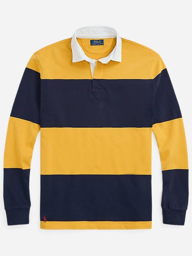 Regular Fit Long Sleeve Polo Shirt Yellow Black - POLO RALPH LAUREN - BALAAN 2