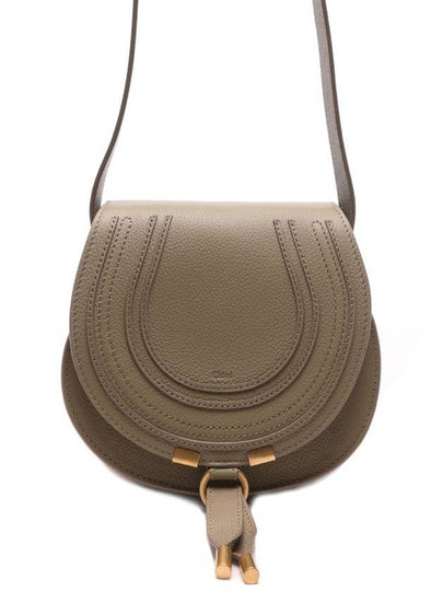 Marcie Saddle Small Grained Leather Cross Bag Green - CHLOE - BALAAN 2