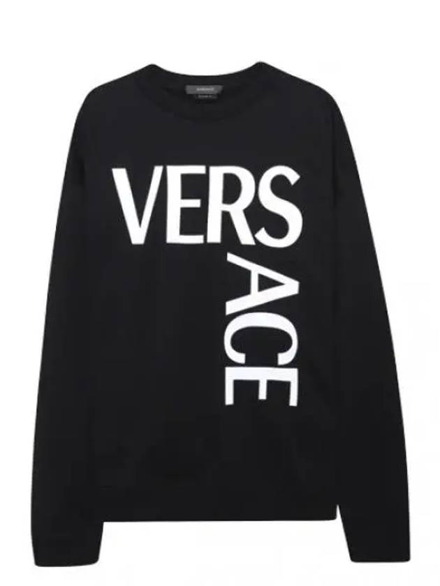 Across Logo Print Sweatshirt Men s - VERSACE - BALAAN 1