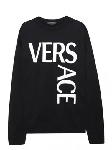 Across logo print sweatshirt - VERSACE - BALAAN 1