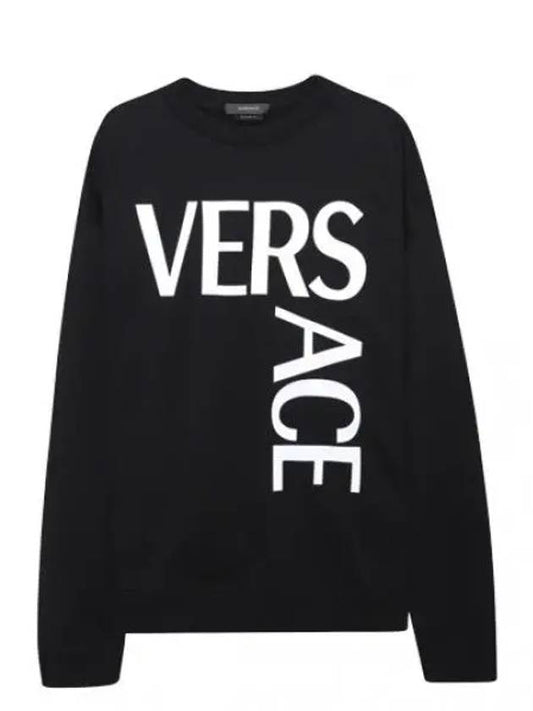 Across Logo Print Sweatshirt Men s - VERSACE - BALAAN 1