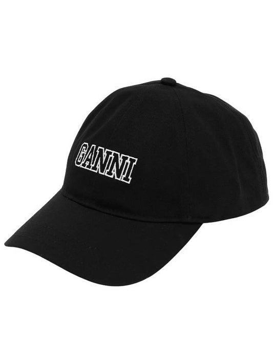 Embroid Logo Ball Cap Black - GANNI - BALAAN 2