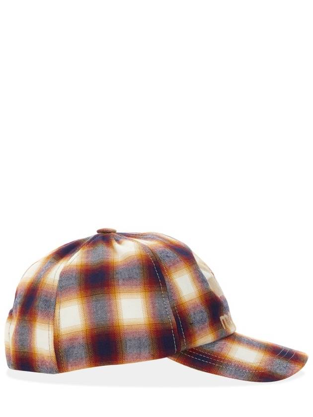 Tyron Logo Check Ball Cap Midnight Red - ISABEL MARANT - BALAAN 4