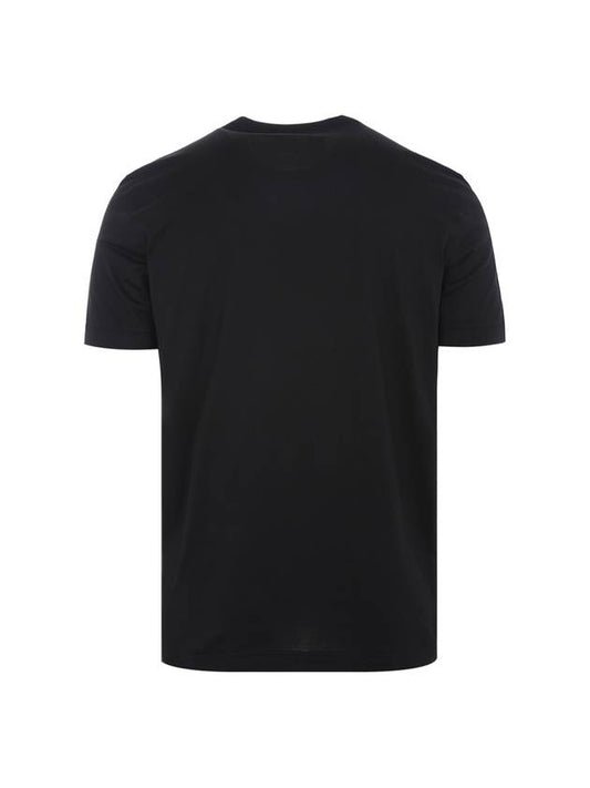 UMM0477 BLACK KNT logo embroidered black short-sleeved tee - KITON - BALAAN 2