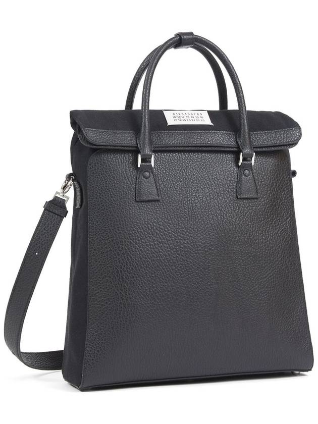 5AC Daily Vertical Leather Backpack Black - MAISON MARGIELA - BALAAN 6