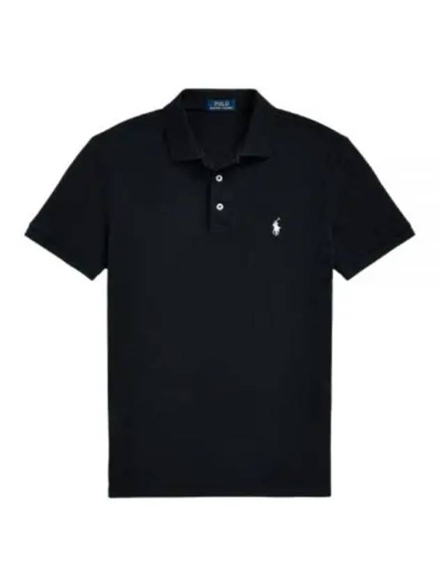 Polo Pony Motif  Polo Shirt Black - POLO RALPH LAUREN - BALAAN 2