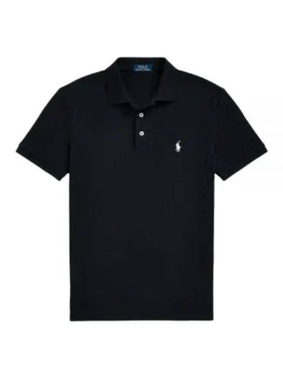 Polo Pony Motif  Polo Shirt Black - POLO RALPH LAUREN - BALAAN 2