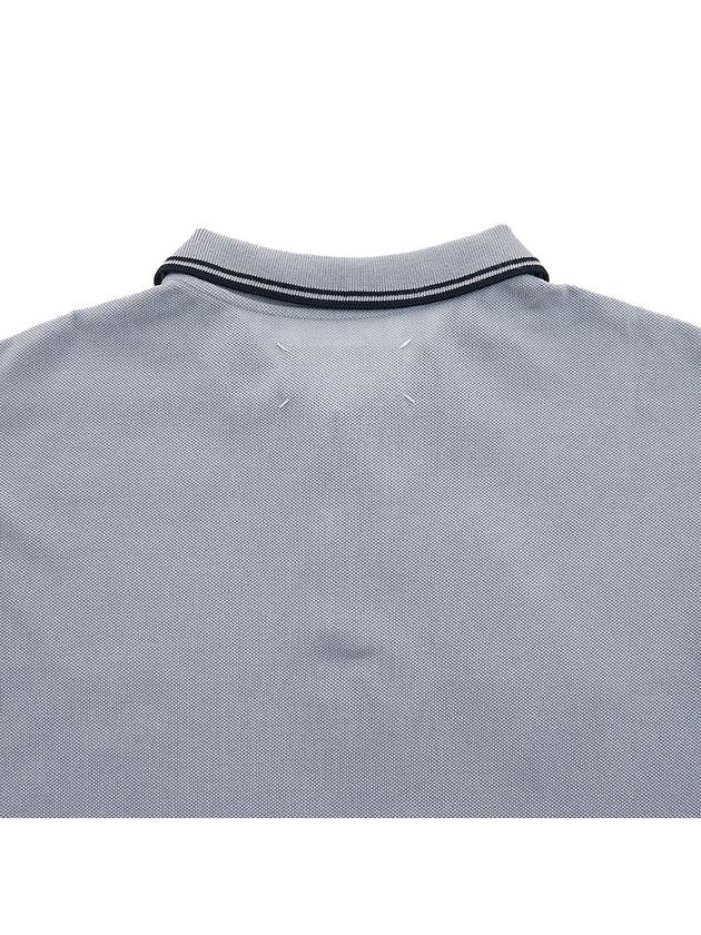 Embroidered Logo Cotton Polo Shirt Ash Grey - MAISON MARGIELA - BALAAN 8