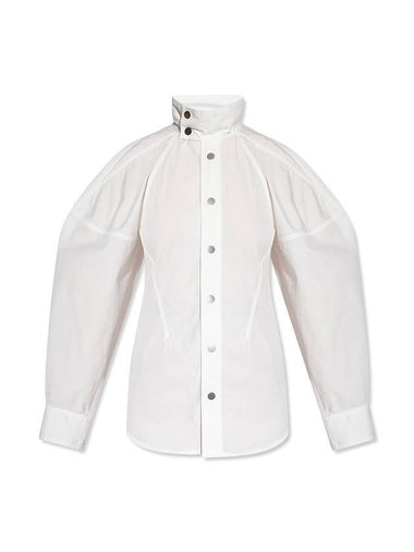 High Neck Puff Overfit Shirt - BOTTEGA VENETA - BALAAN 1