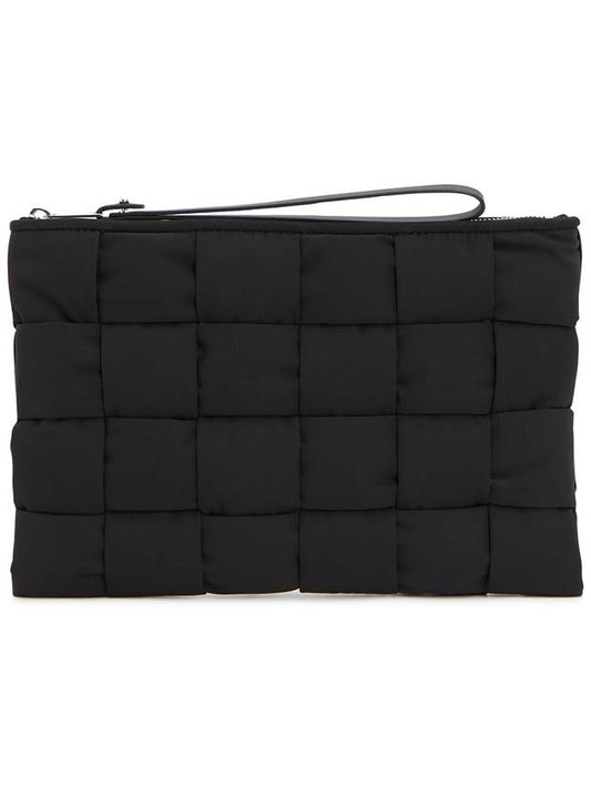 Cassette Small Flat Clutch Bag Black - BOTTEGA VENETA - BALAAN 2