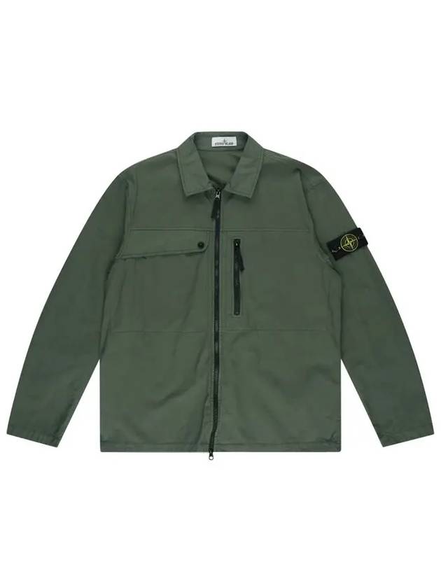 Supima Cotton Twill Stretch-TC Jacket Khaki - STONE ISLAND - BALAAN 2