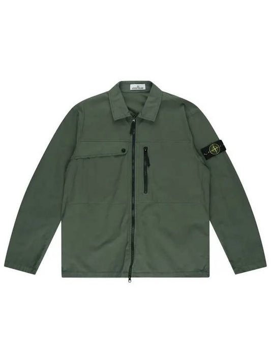 Supima Cotton Twill Stretch-TC Jacket Khaki - STONE ISLAND - BALAAN 2