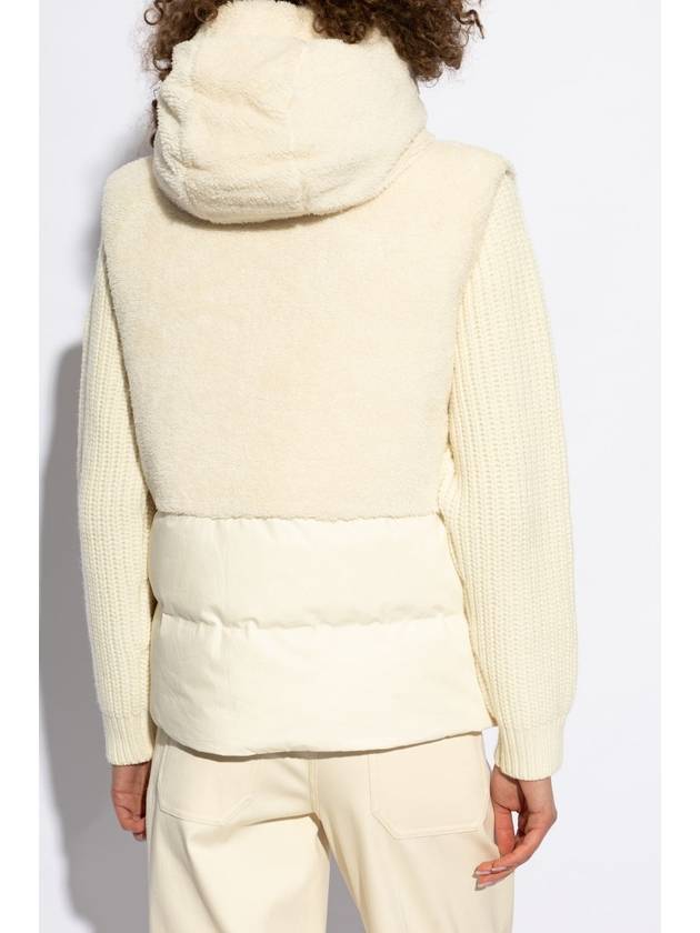 Moncler Hooded Vest Floy, Women's, Cream - MONCLER - BALAAN 4