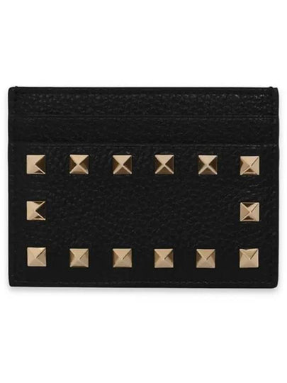 Stampa Alce Rockstud Card Wallet Black - VALENTINO - BALAAN 2