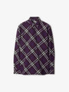 Check Cotton Long Sleeve Shirt Pansy - BURBERRY - BALAAN 2