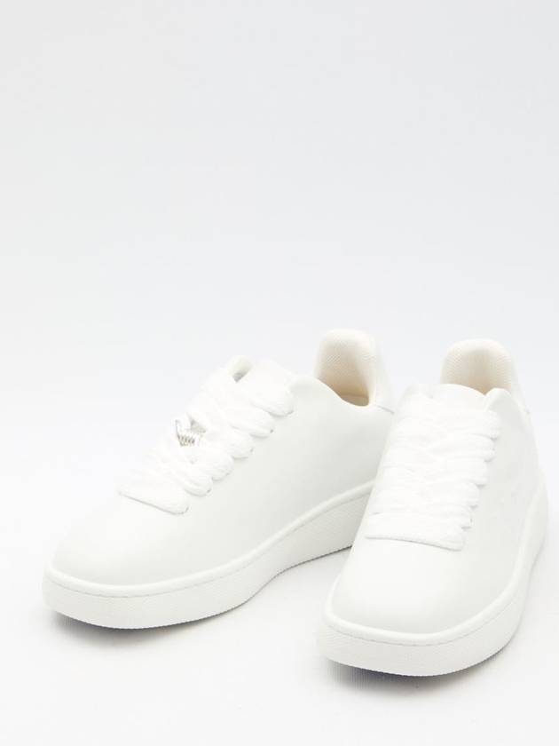 Leather Box Low-Top Sneakers White - BURBERRY - BALAAN 6