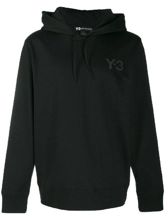 Logo Cotton Hoodie Black - YOHJI YAMAMOTO - BALAAN 1