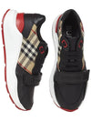 Vintage Check Leather Low Top Sneakers Black - BURBERRY - BALAAN 4