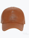 Nappa Leather Ball Cap Brown - MIU MIU - BALAAN 2