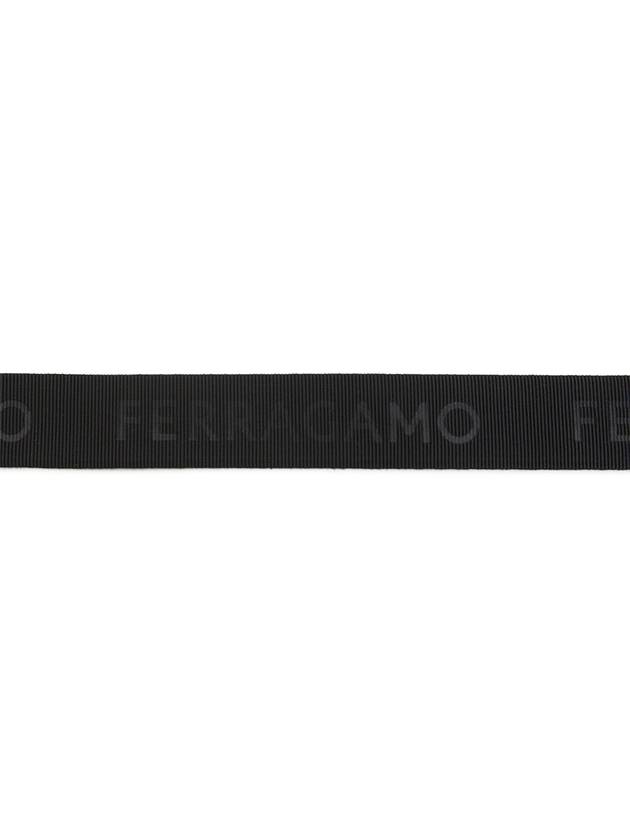 Gancini Fixed Belt Black - SALVATORE FERRAGAMO - BALAAN 7