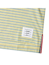 Striped Jersey Pocket Short Sleeve T-Shirt Green Yellow - THOM BROWNE - BALAAN 8