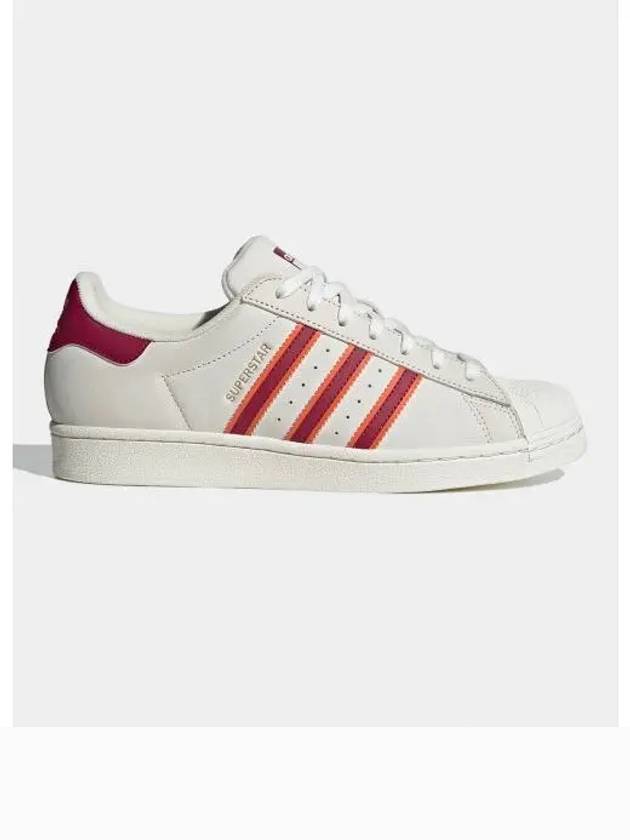 Superstar Low Top Sneakers White Legacy Burgundy - ADIDAS - BALAAN 2