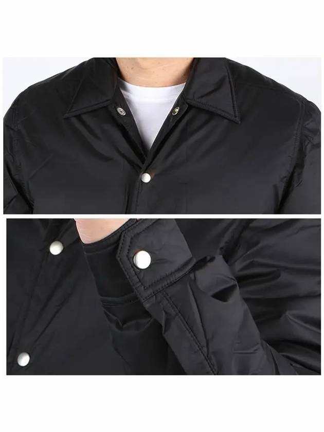 Woven Padded Snapfront Shirt Jacket Black - RICK OWENS - BALAAN 6