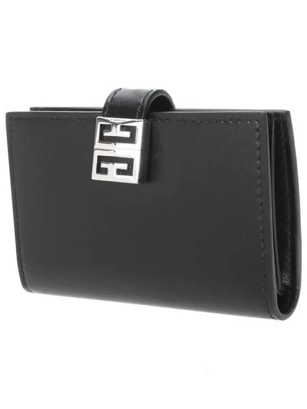 Silver Hardware 4G Leather Card Wallet Black - GIVENCHY - BALAAN 3