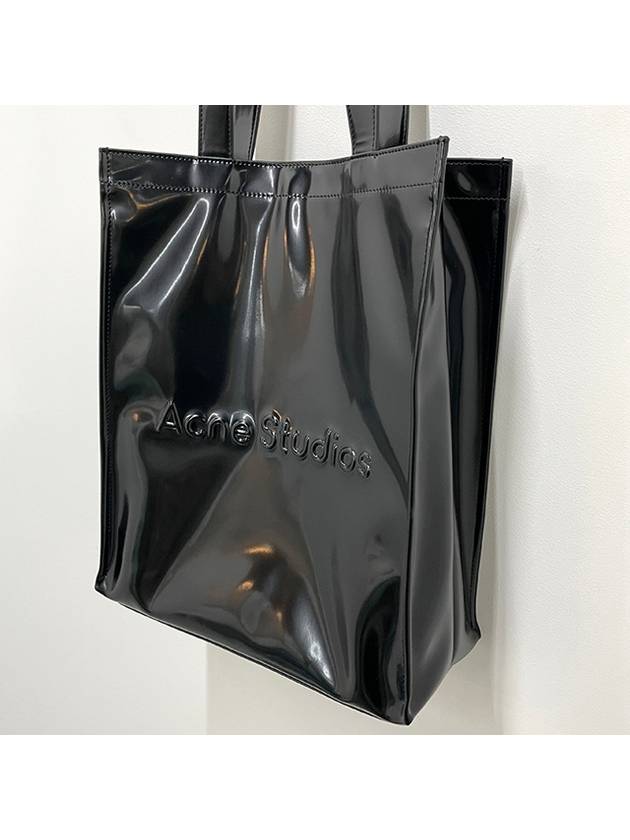 Embossed Logo Tote Bag Black - ACNE STUDIOS - BALAAN 11