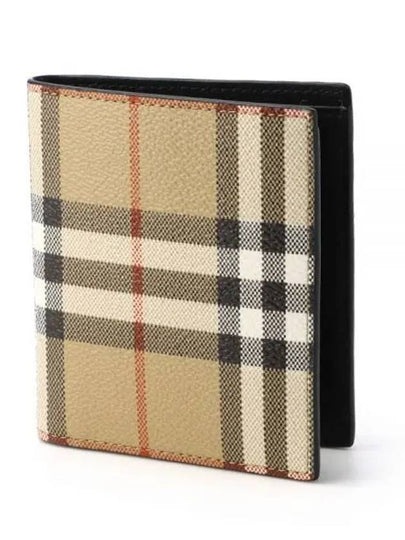 Check Leather Card Wallet Beige - BURBERRY - BALAAN 2