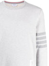 Classic Loopback Terry Tonal 4-Bar Relaxed Fit Crewneck Sweatshirt Pale Grey - THOM BROWNE - BALAAN 2