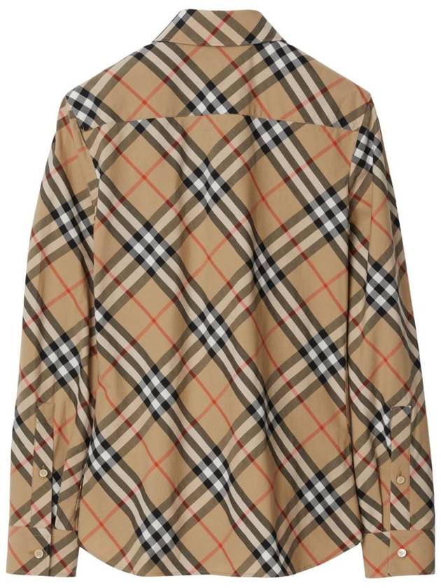 Check Pattern Shirt Beige - BURBERRY - BALAAN 5