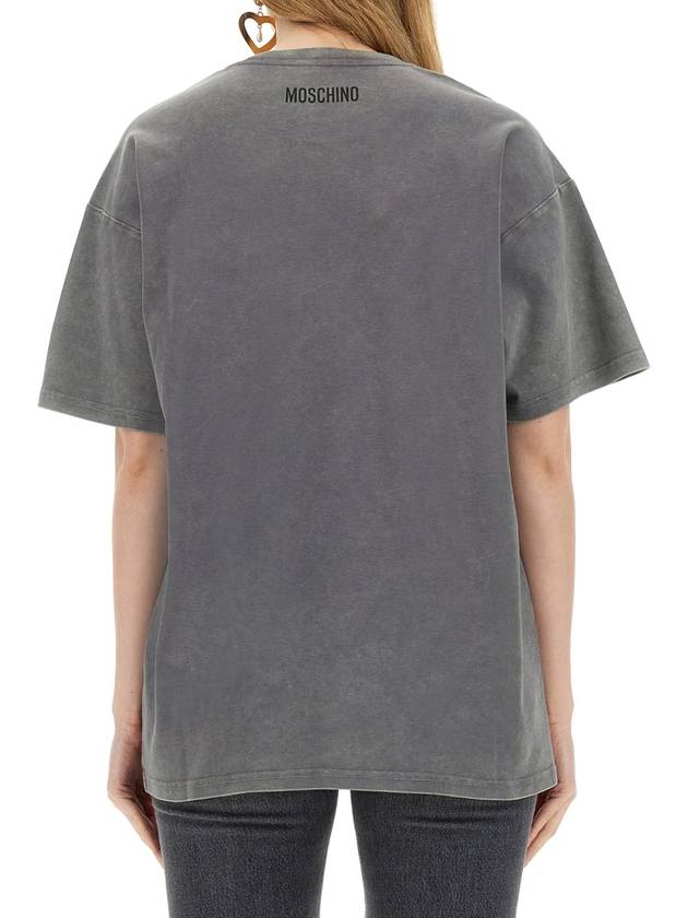 Short Sleeve T-Shirt 07120442 1888 GRAY - MOSCHINO - BALAAN 4