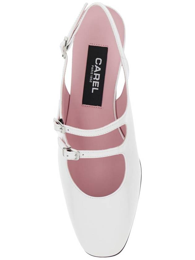 'Peche' White Mary Jane Pumps In Patent Leather Woman - CAREL - BALAAN 4