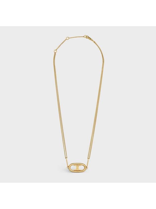 Maillon Triomphe Necklace Gold Brass - CELINE - BALAAN 4